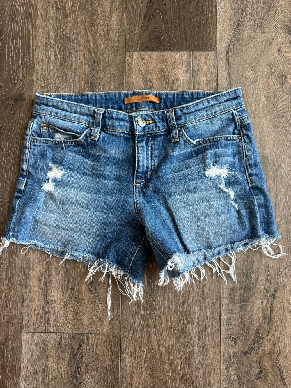 Joe’s Jeans Frayed Hem Distressed Denim Shorts Women’s Size 4 The Ozzie